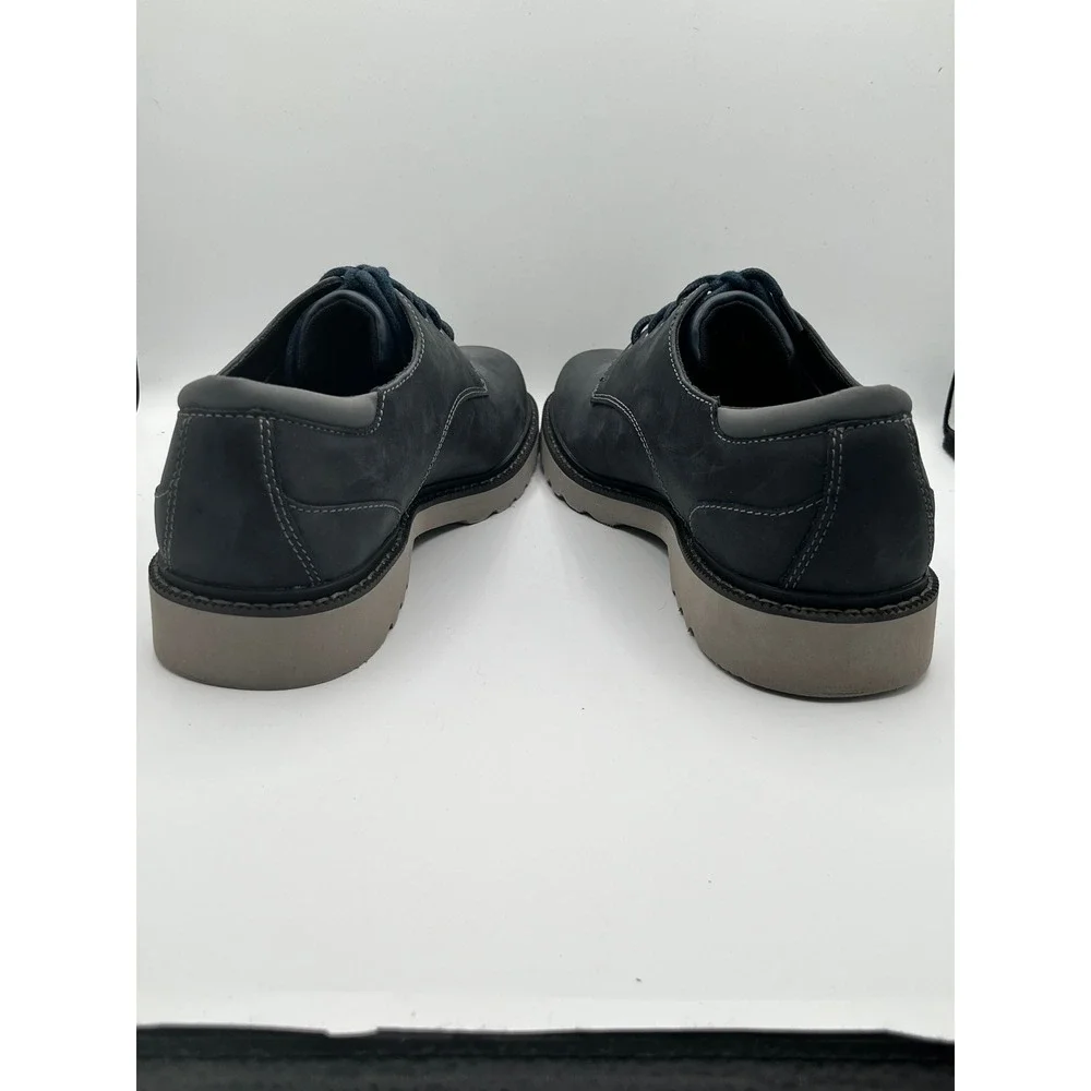 Rockport Waterproof trutech Men Navy Blue Nubuck Leather Oxford Shoes Sz 10.5M